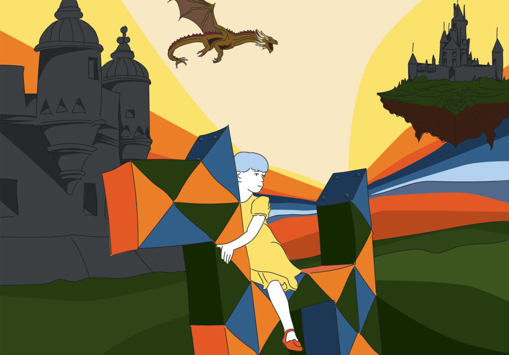 איור פנטזיה משחק ילדים ישן במסגרת קורס ב'מאיירימים'