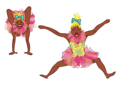 איפיון דמות נערת קרקס במסגרת קורס ב'מאיירימים'